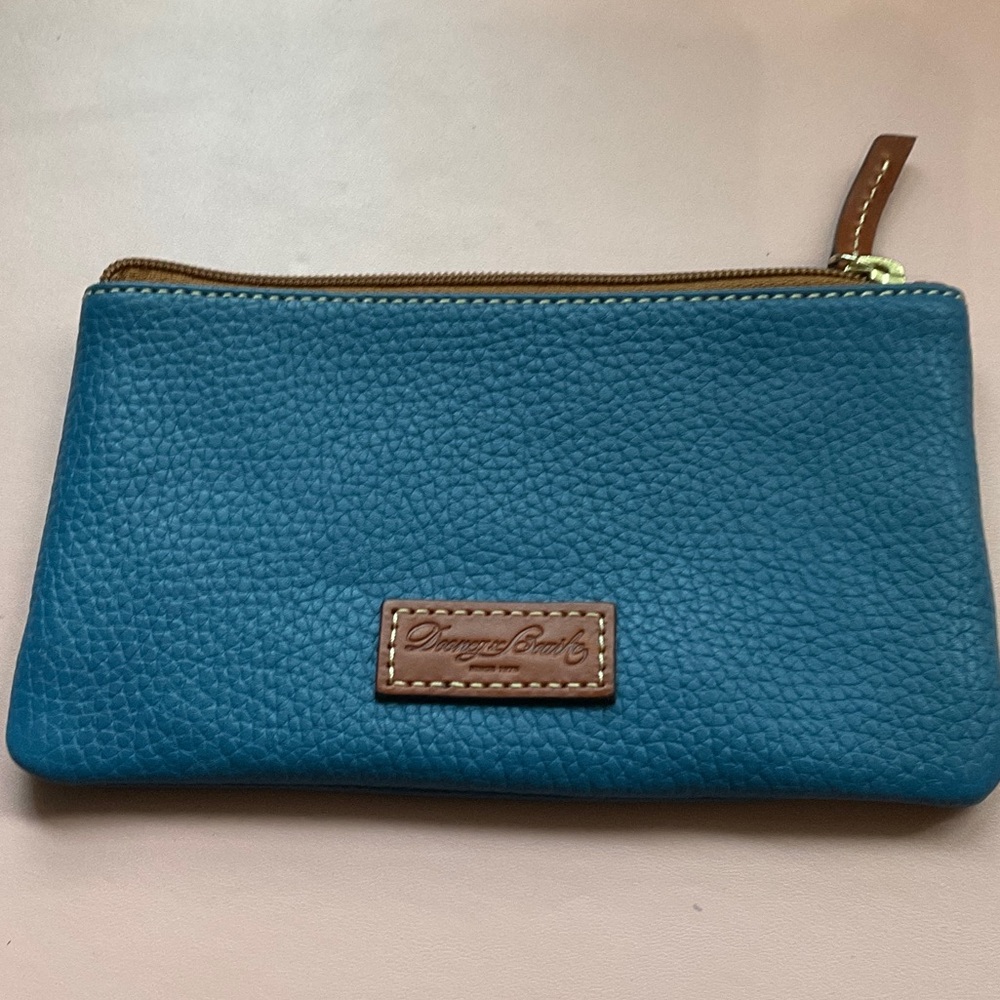 Dooney & Bourke Blue Leather Wristlet